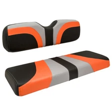 Blade Golf Cart Front Seat Covers for EZGO TXT/T48/RXV - Gray/Orange/Black