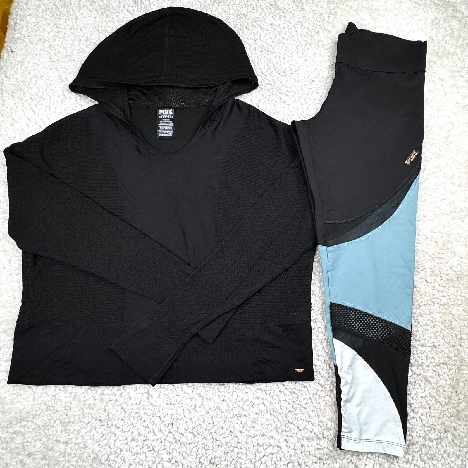 victoria-secret-vs ultimate mesh seamless capri hoodie