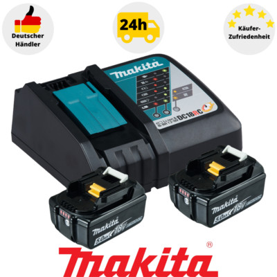 Makita 197570-9 Power Source-Kit 2x Akku 18,0V / 5Ah + Schnellladegerät DC18RC