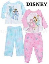 NEW GIRLS DISNEY CHARACTER 2 PIECE SOFT MICRO FLEECE PAJAMA SET VARIETY