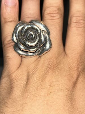 Sterling Silver | Flower in The Rain Ring II - Lotus Fun Resizable / Clear