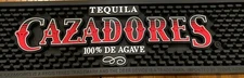 Cazadores Tequila Rubber Bar Mat 23 1/2 X 3 1/2”  Spill Catch Textured Mat Black