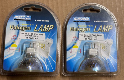 2 American Recorder 50W Replacement Tungsten Halogen Bulbs for Studio in a Box