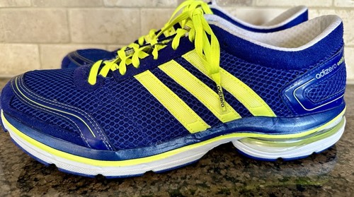 Adidas Adizero Aegis 2 Men’s Running Shoes Size 10 Blue Neon Yellow