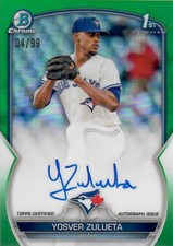 2023 Bowman Chrome 1st Green Yosver Zulueta Autograph 04/99