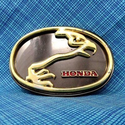 #ad Honda Belt Buckle Motorcycle Eagle Logo Atv 3 Wheeler Gold Wing Vintage .TWY239 $29.99