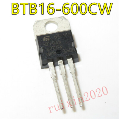 1 PC. btb16-600cw Triac 600v 16a 35ma to220 NEW#R2020