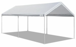 White Caravan Canopy 10 X 20 Carport Garage 6 Leg Construction