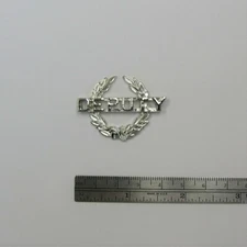 DEPUTY In Wreath- Silver - Pin &Clutch -NEW- Rank Insignia -Per Piece