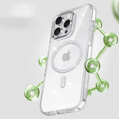 For iPhone 16 Pro Max 15 14 13 12 11 Glitter Clear Crystal