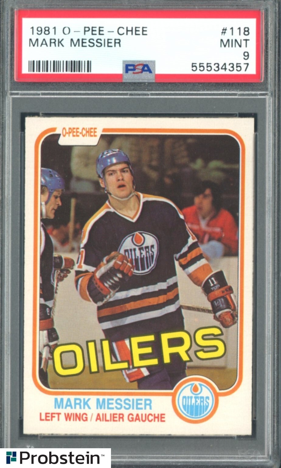 1981 O-PEE-CHEE OPC Hockey #118 Mark Messier Oilers HOF PSA 9 MINT