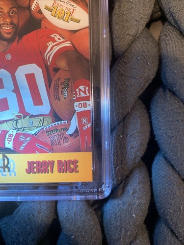 Jerry Rice 1993 Stadium Club Record Breaker CSG 8.5 RARE NFL HoF Legend SF 49ers - Picture 13 of 24