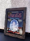 Vintage Coca Cola Advertisement Glass Sign The Ideal Brain Tonic