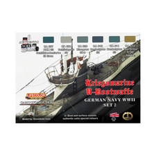 LifeColor German WWII Kriegsmarine U-Boat Set 2 Modelling Paints LC-CS12