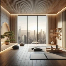 Digital Image Picture Photo Wallpaper Background AI Art Modern Japanese Room 4