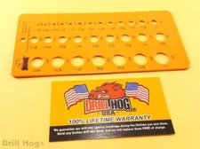 Drill Hog® Drill Gauge Drill Bit Index Stainless Steel Bolt Wire Diameter Size 