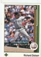 FREE SHIPPING-MINT-1989 Upper Deck Richard Dotson #80 YANKEES PLUS BONUS CARDS