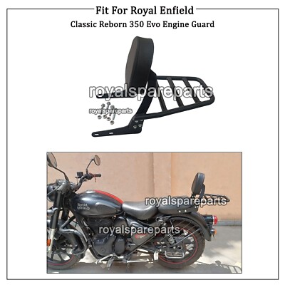 For Royal Enfield Classic Reborn 350 Black Rear Luggage Rack with