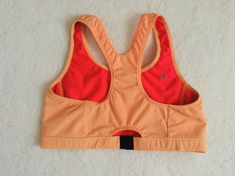 SUJETADOR DEPORTIVO CHAMPION Forrado Transpirable Naranja Talla Mediana (Ver Medidas) Foto 2 de 4