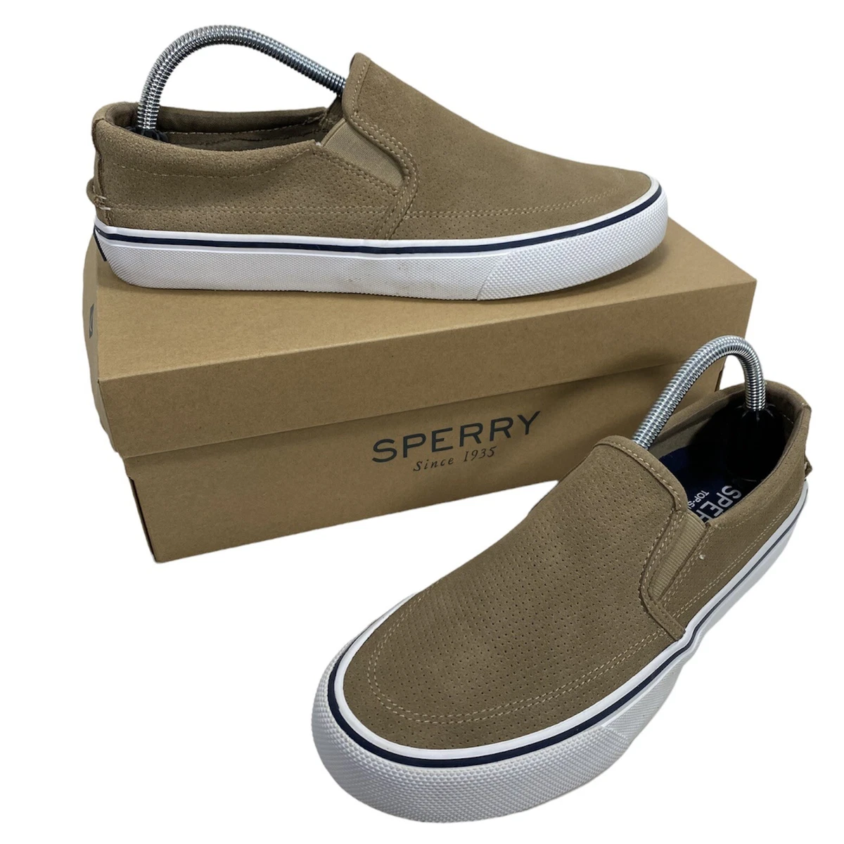 NEW Sperry Striper II Twin Gore Perf Suede Man s Sneakers