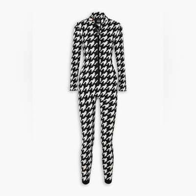 Perfect Moment Merino Wool Jumpsuit Baselayer Houndstooth White Black Medium NWT