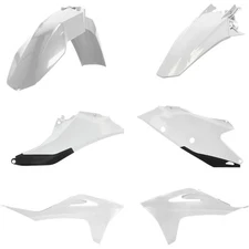 Acerbis Plastic Kit - White/Black Motorcycle Dirt Bike 2872781035 1403-3314