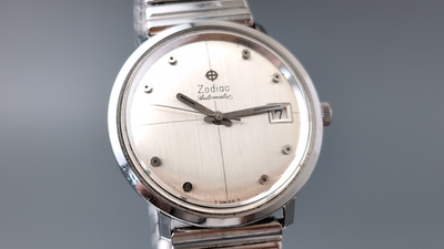 Zodiac ref.722.939 circa 1965 Silver Automatic Men's Watch Vintage