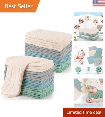 Soft & Gentle Large Cotton Burp Cloths   20 Pcs for Baby Care in Fresh Colors