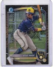 2025 Bowman Jesus Made 1st Bowman Reptillian Refractor Milwaukee Brewers #BCP-50