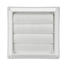 Lambro 360W White Plastic Louvered Vent 5 inch