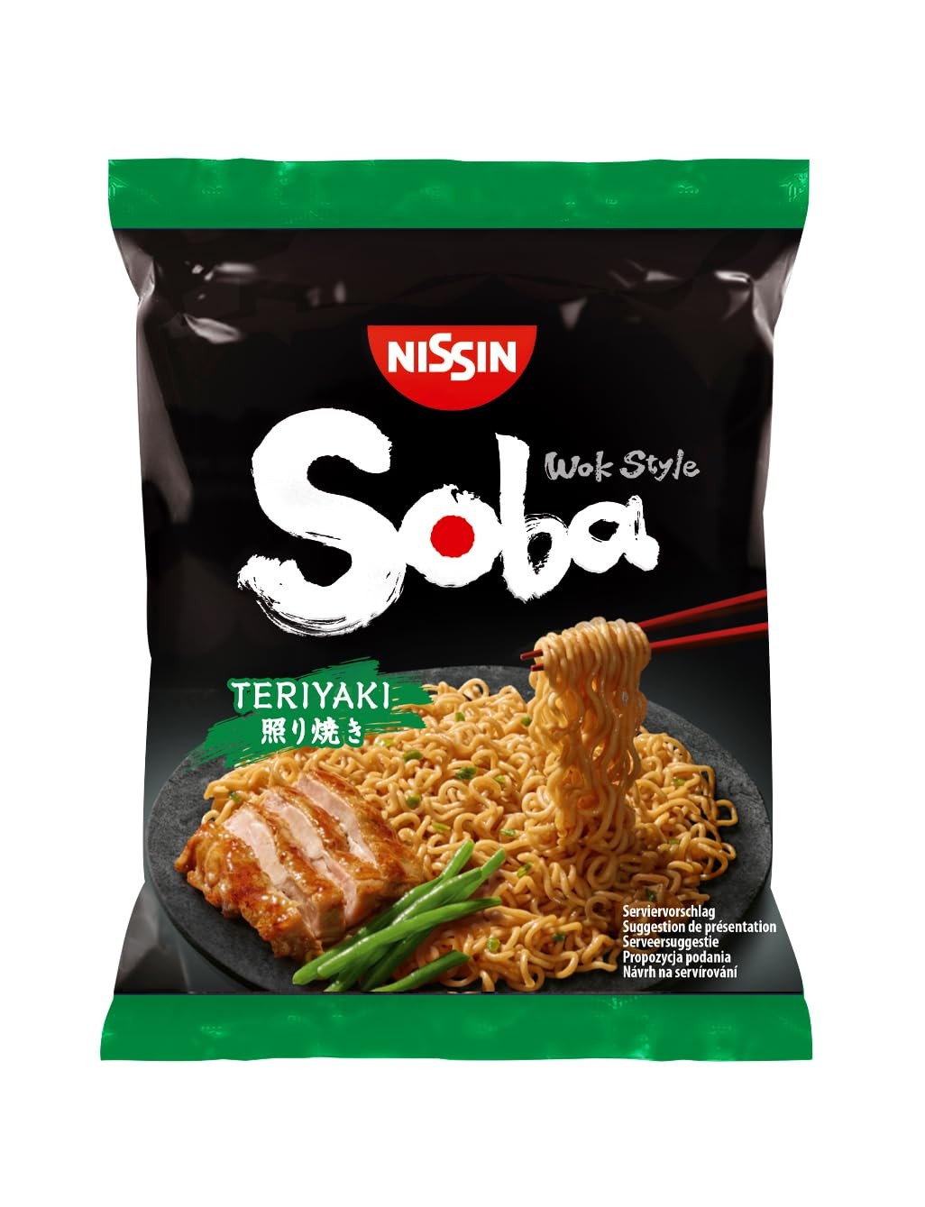 Nissin Soba Bag – Teriyaki, Wok Style Instant-Nudeln japanischer Art (9 x 110 g)
