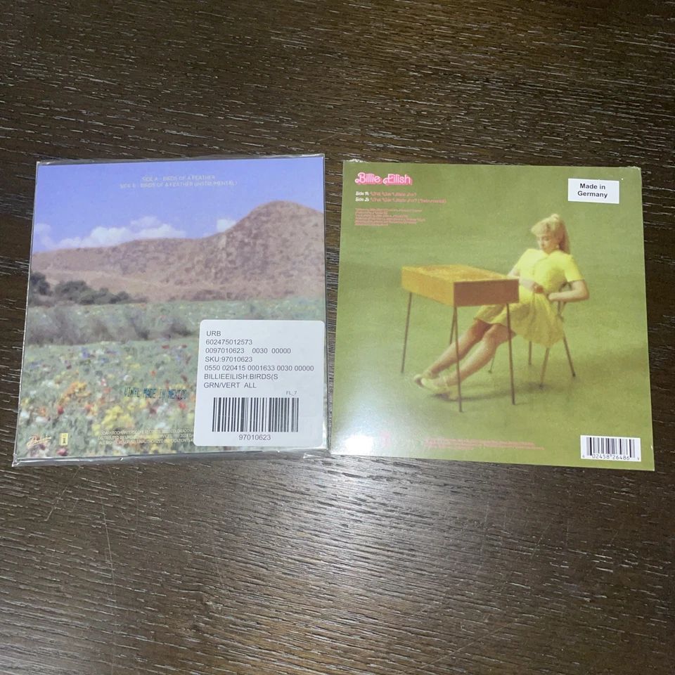 Billie Eilish Birds of Feather Olive & Made For Vinyl Barbie Hot Pink 7 Inch UO - Image 2 of 4