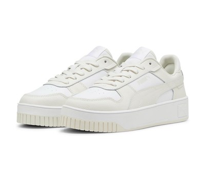 PUMA Women's Carina Street Sneaker, White-Vapor Gray, Size 9.5