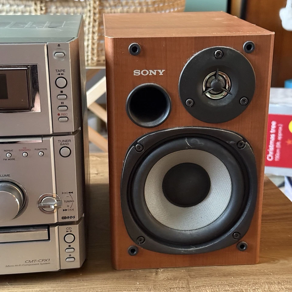 Sony CMT-CPX1 Micro Hi-Fi Bookshelf Stereo System CD/Tape/FM/AM No Remote - Image 4 of 4