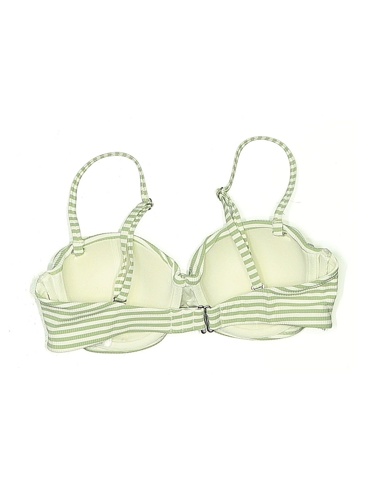 H&M Women Green Swimsuit Top S thumbnail 2