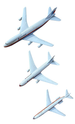 United Airlines 3 Diecast Model Aircraft Airplanes 1:600  747-767-NR906 Schabak