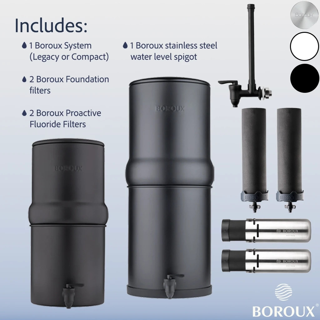 Boroux Water Filter System - Foundation and Proactive Filters Water Level Spigot