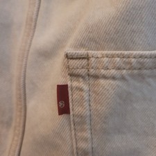 NWT Levi's Women's Utility Loose Cream Denim Overall Easy Red Tag