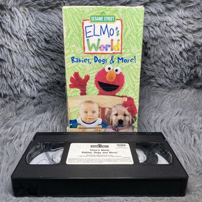 Elmos World Babies, Dogs & More VHS Tape 2000 Sesame Street Muppets Education
