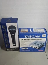 Tascam US-122L USB Audio/MIDI Interface + Rockville RMM-XLR Dynamic Vocal...