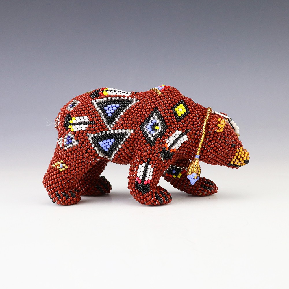 NATIVE AMERICAN ZUNI BEADED BEAR BY DENISE & FARON GCHACHU | eBay