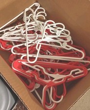 Mainstays Kids Clothing Hangers Box of Red White Assortment 42 Count 11.75 x 6.5
