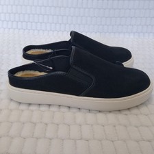 Women s Slip On Shoes Sneakers Mules Tennis Shoes Slides Faux Suede Black NWT 8