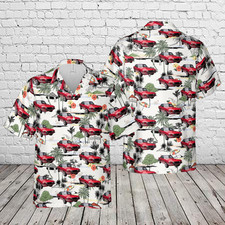 1967 Ford Mustang Shelby GT500 EXP Little Red Hawaiian Shirt