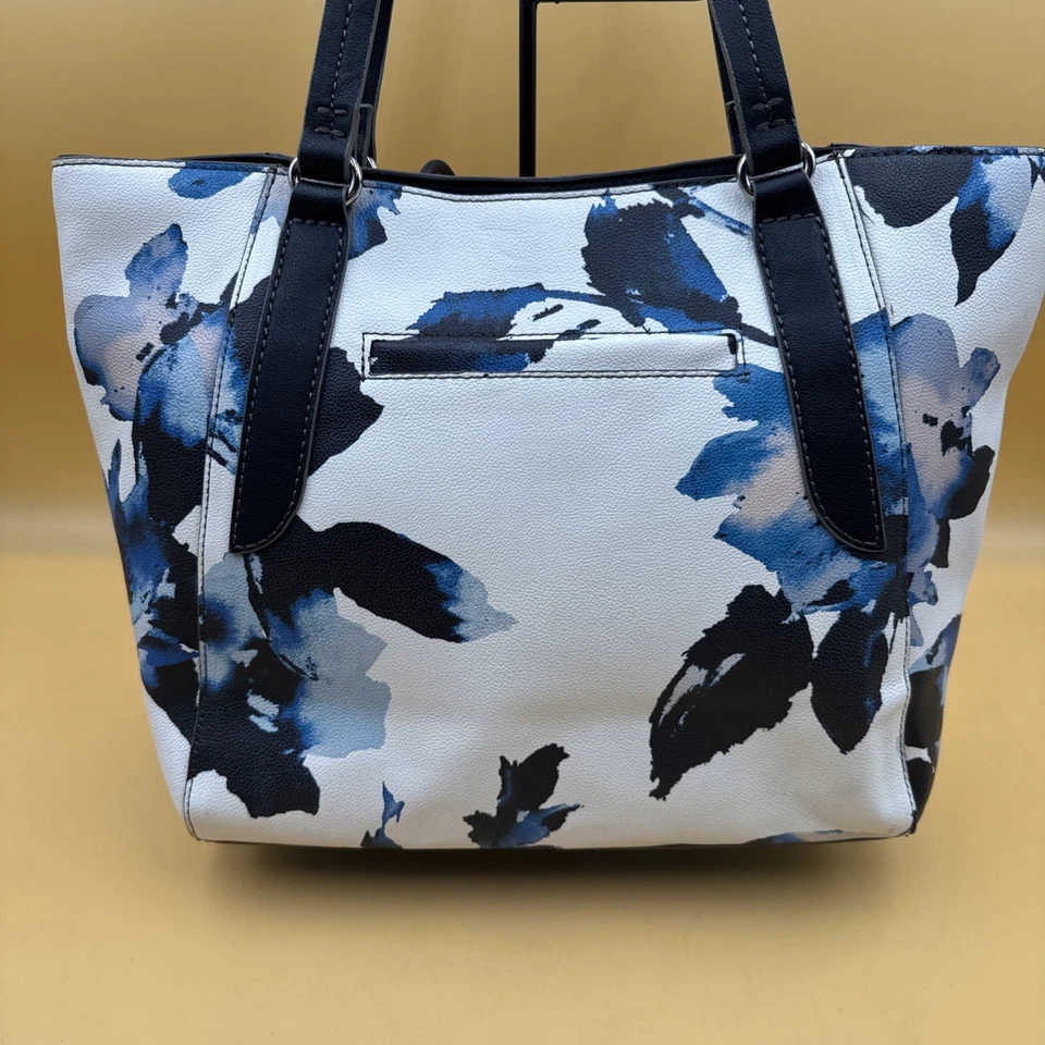 Chaps синий и черный абстрактный акварель Дамская сумка сумочка с короткими ручками двойной ручки плеча - Изображение 4 из 4