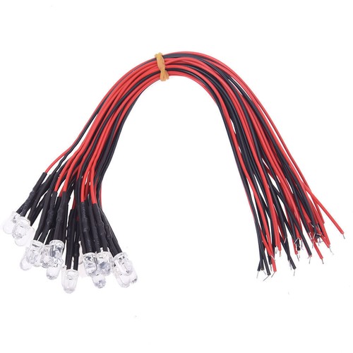 LED Bulb DC12V 5mm Pre wired Light Diodes Small 25cm DIY Car /Boat toys light - Picture 3 of 19