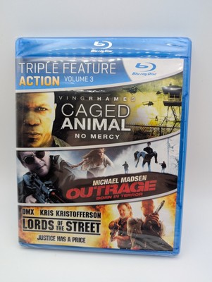 NEW Caged Animal / Outrage Born In Terror / Lords of the Street (Blu-ray, 2010)