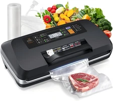 95kpa Vacuum Sealer Machine, Updated 2025 Commercial Fully Automatic Black 