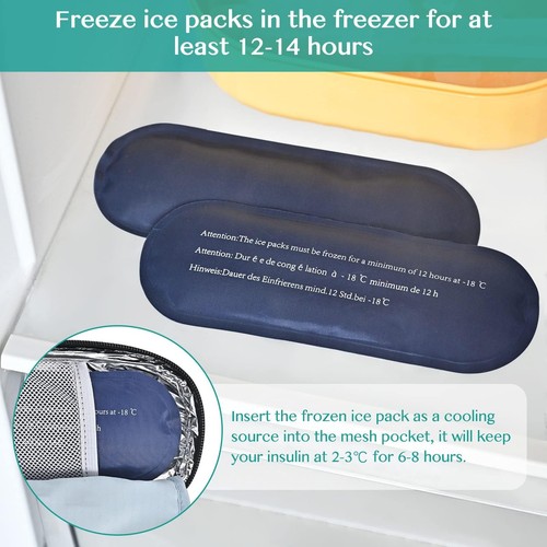 Insulin Cooler Travel Case, Diabetic Travel Bag for Insulin Pens, Small Insul... - Picture 5 of 7