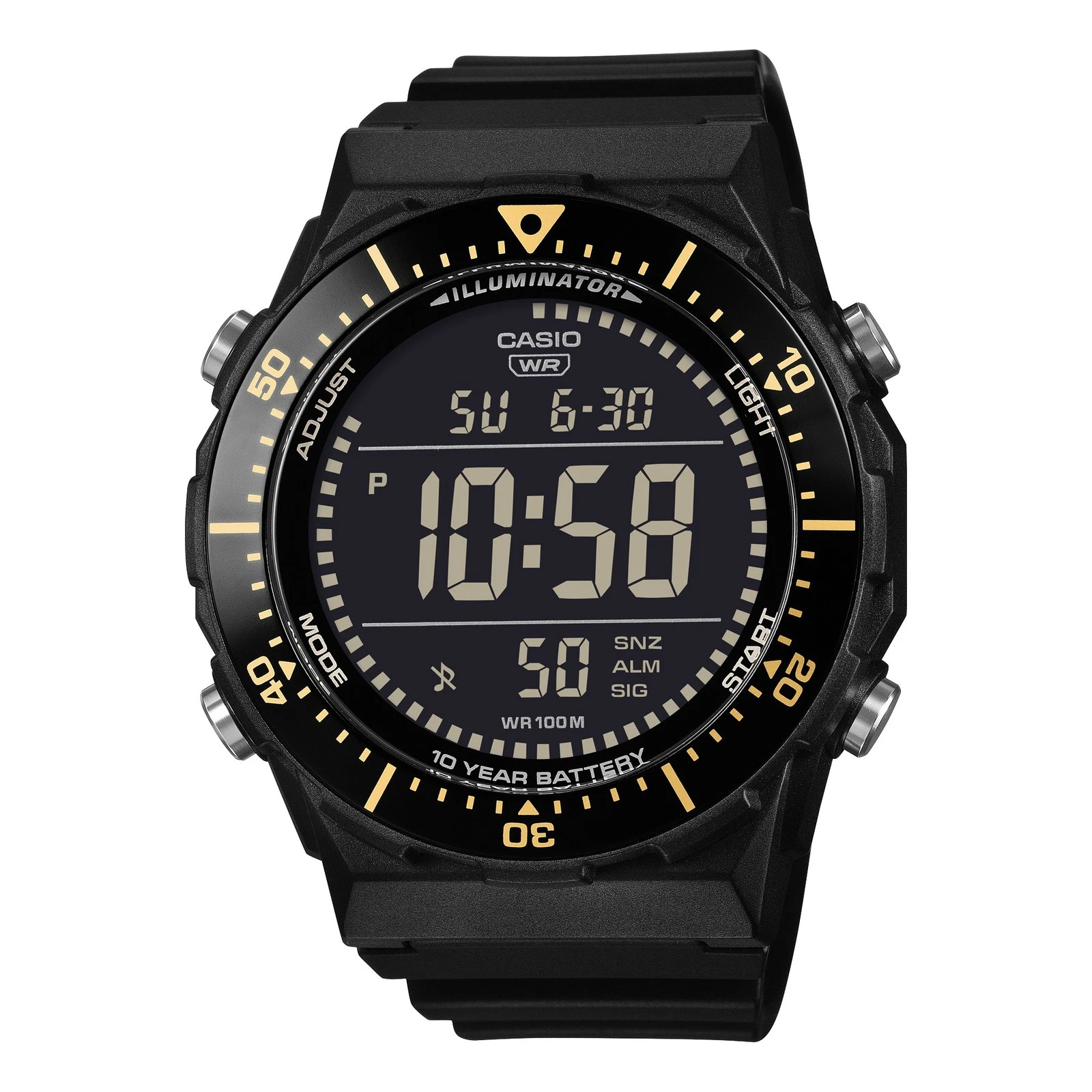 CASIO CE-6000 レジスター A127 CASIO Mens Wristwatch AE-1700H-1BV Silicone Black Chrono Timer